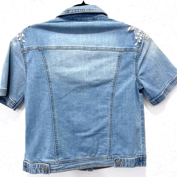 Westport Light Blue embellished boxy Denim Jacket XS - Picture 4 of 6